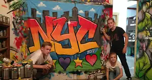 Group Graffiti Workshop in Brooklyn NYC