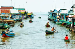 Boat Ride At Tonle Sap Lake and Sunset Dinner at Khtom Lamhae | Full Day Private Tour